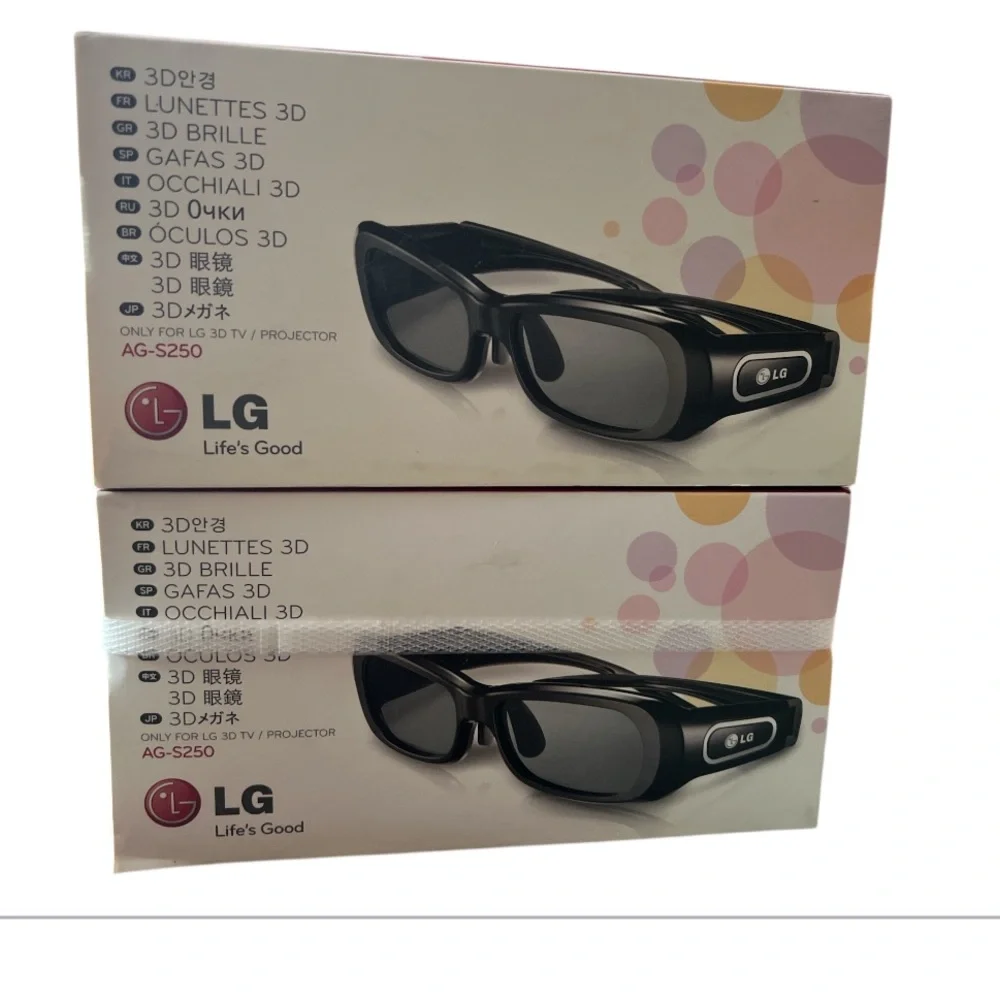 New Pair of LG AG-S250 3D Glasses/ only for LG 3D TV / Projector